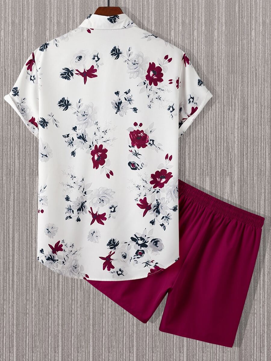 Printed Floral Shirt - Manfinity Homme Men Casual Floral Print