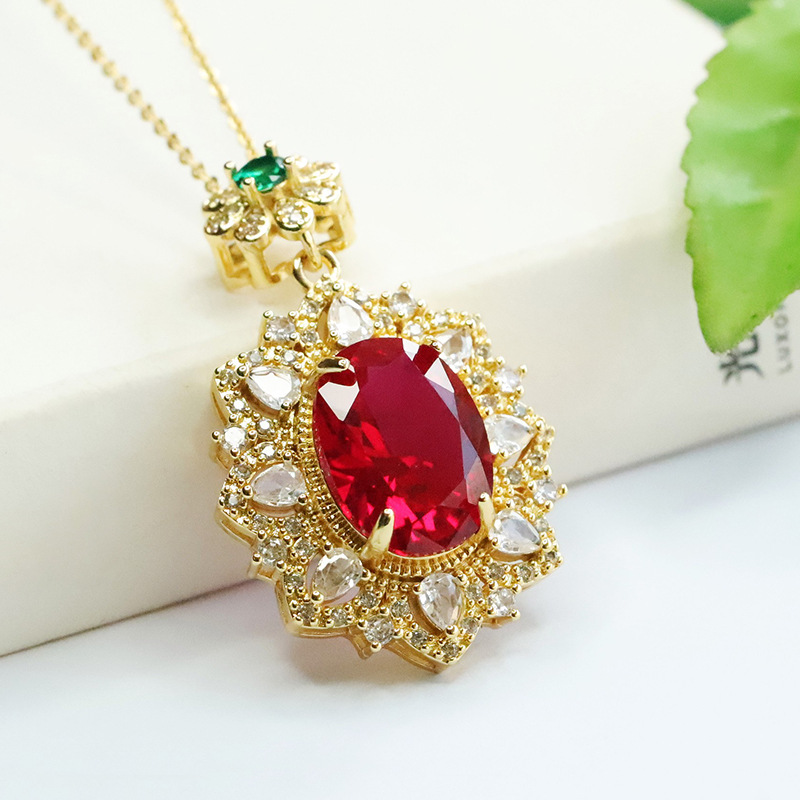 Red Corundum Pendant Cultivati - Vintage Fashion Center incelemesi ve fiyatı