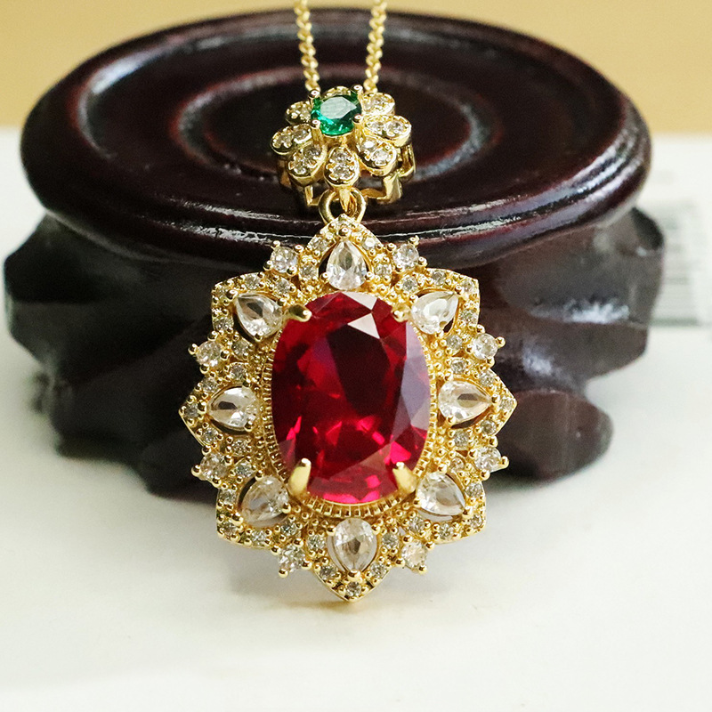 Red Corundum Pendant Cultivati - Vintage Fashion Center incelemesi ve fiyatı