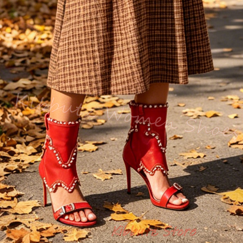 Boho Denim Sandal Women Pearl  - Vintage Fashion Y2K incelemesi ve fiyatı