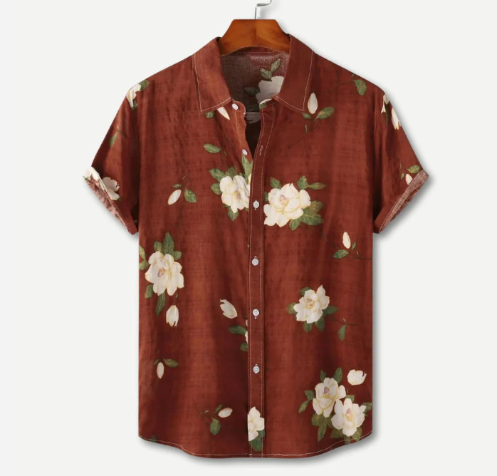 Small Niche Design Printed Shi - Printed Floral Shirt incelemesi ve fiyatı