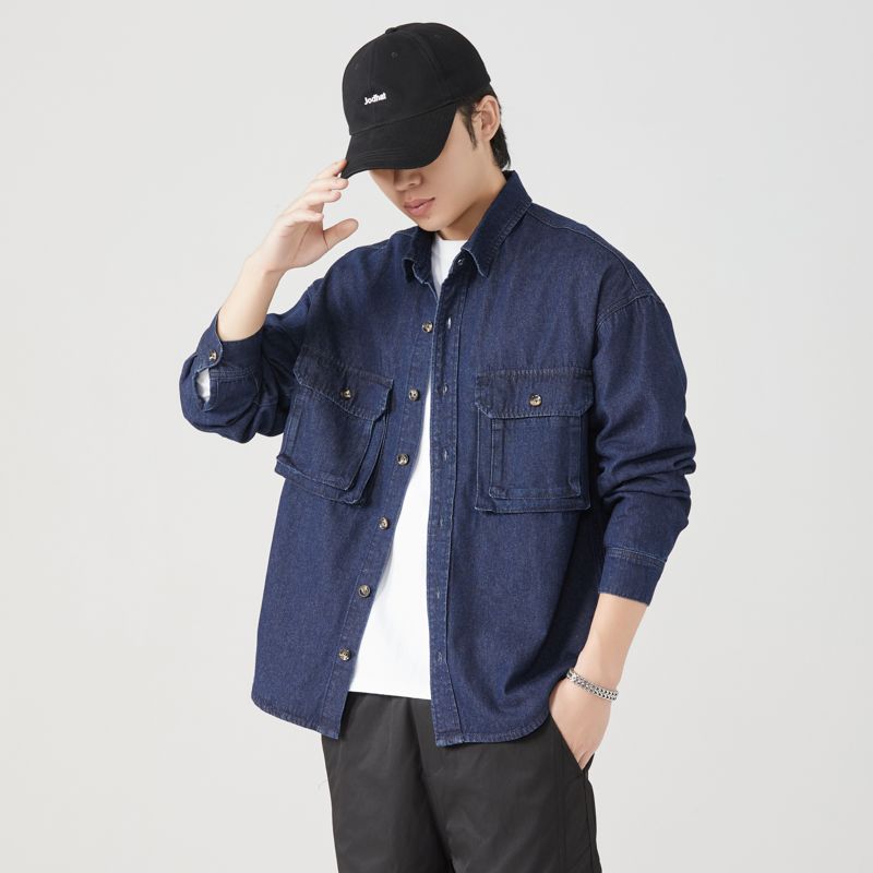 Pure Cotton Tooling Shirts Men - Vintage Fashion Jacket incelemesi ve fiyatı