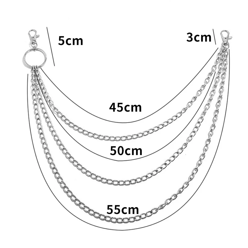 Layer Metal Belt Chain Punk Ho - Vintage Fashion Ai incelemesi ve fiyatı