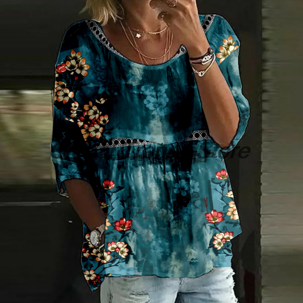 Women's Watercolor Floral Prin - Printed Floral Shirt incelemesi ve fiyatı