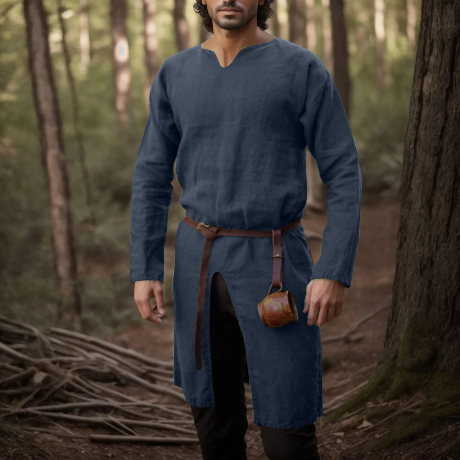 Medieval Men's Pirate Costume  - Vintage Fashion Jacket incelemesi ve fiyatı