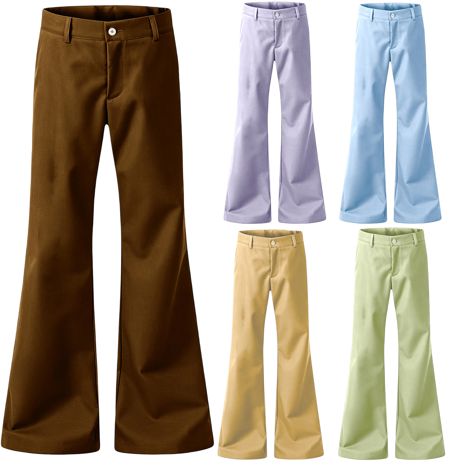 Men's Flare Pants 70s Retro Hi - Wide Leg Trouser 70S incelemesi ve fiyatı