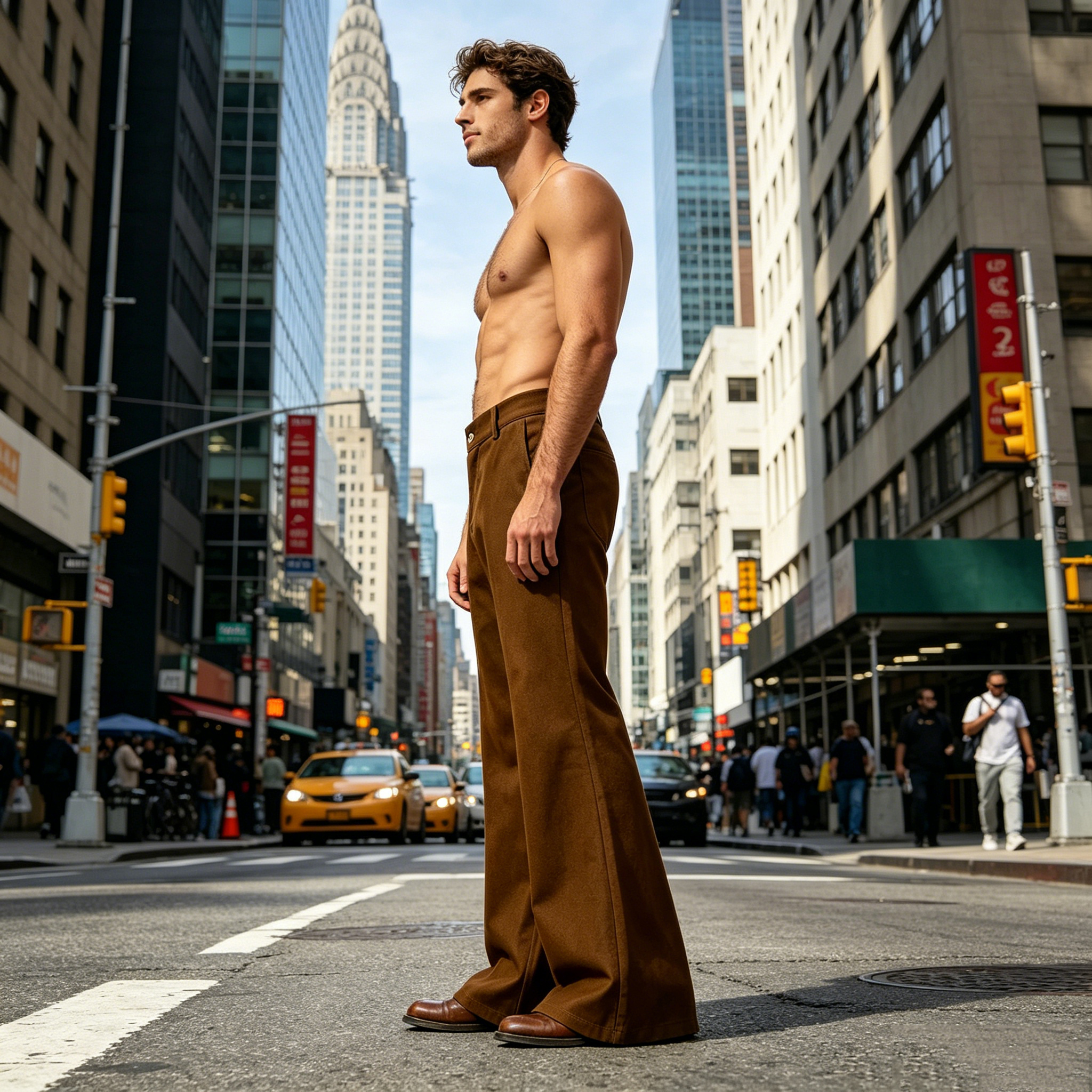 Men's Flare Pants 70s Retro Hi - Wide Leg Trouser 70S incelemesi ve fiyatı