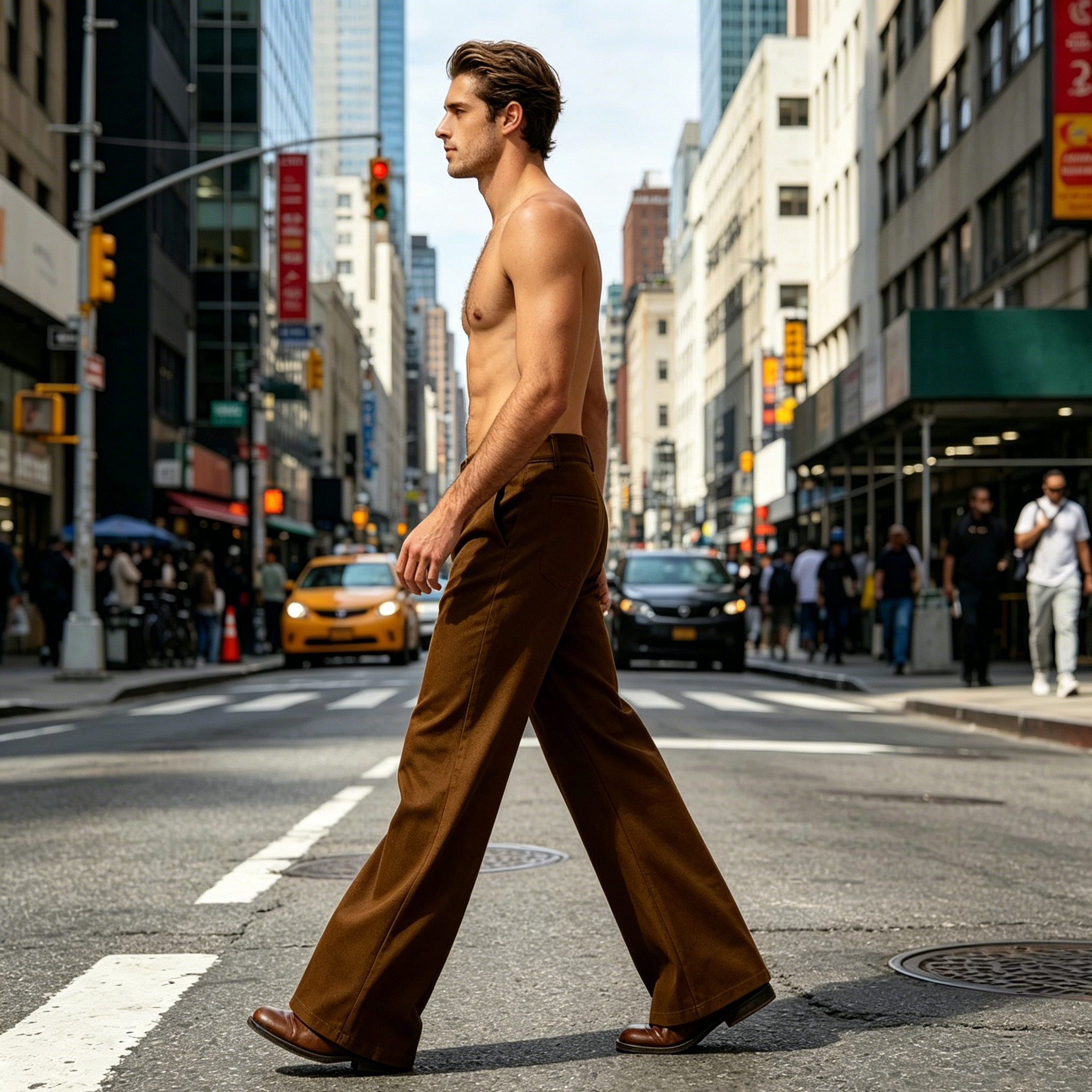 Men's Flare Pants 70s Retro Hi - Wide Leg Trouser 70S incelemesi ve fiyatı