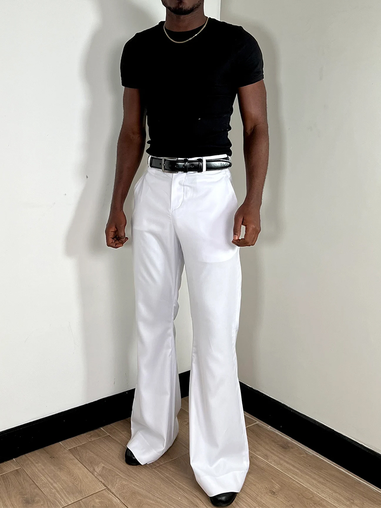 Stylish Bell Bottom Mens Slim  - Wide Leg Trouser 70S incelemesi ve fiyatı