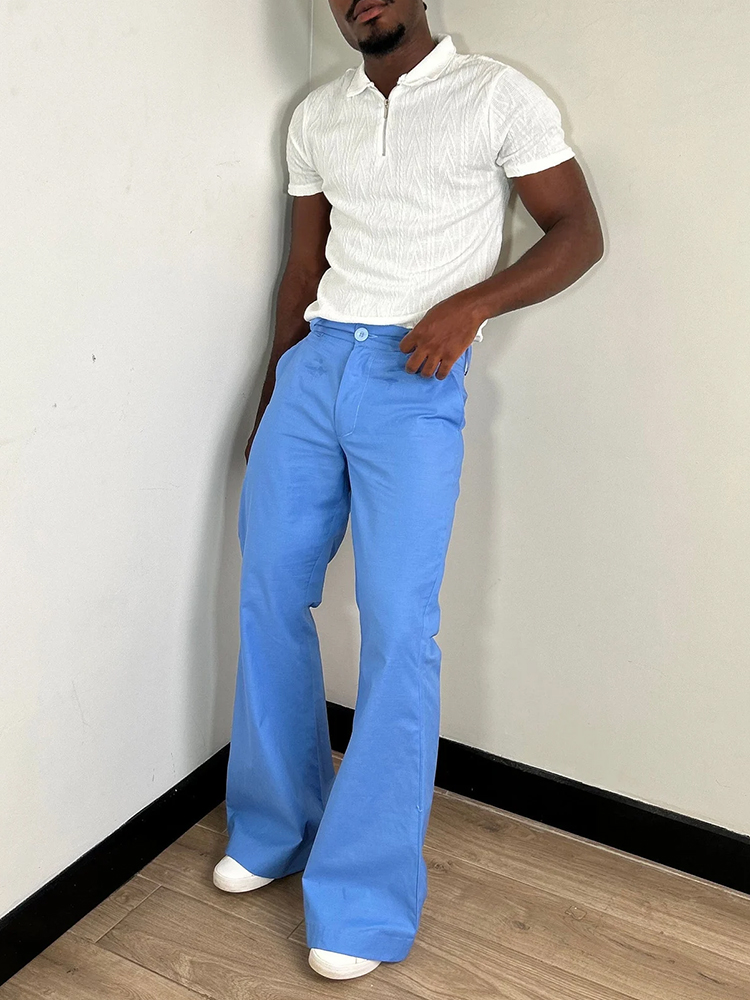 Stylish Bell Bottom Mens Slim  - Wide Leg Trouser 70S incelemesi ve fiyatı