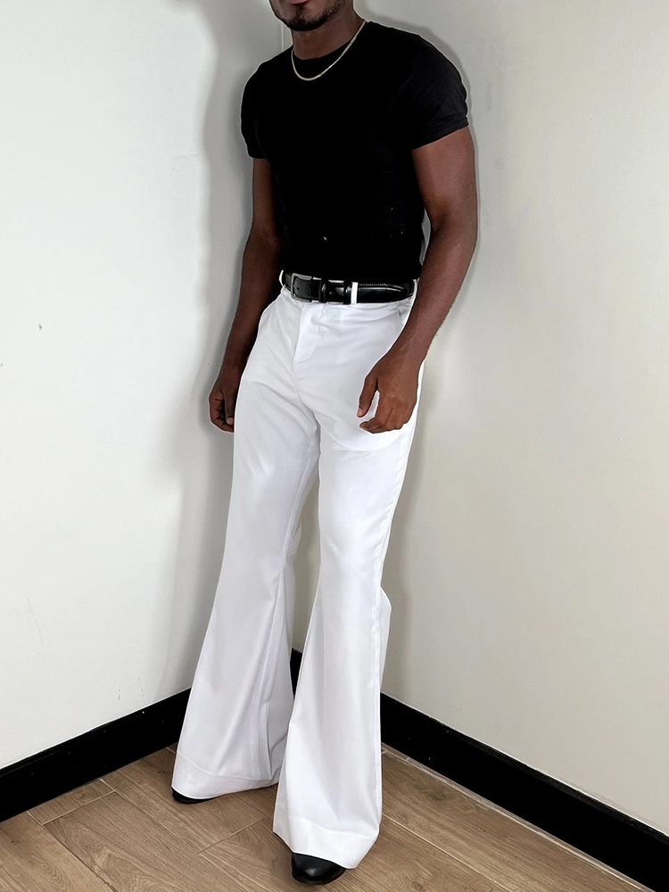 Stylish Bell Bottom Mens Slim  - Wide Leg Trouser 70S incelemesi ve fiyatı