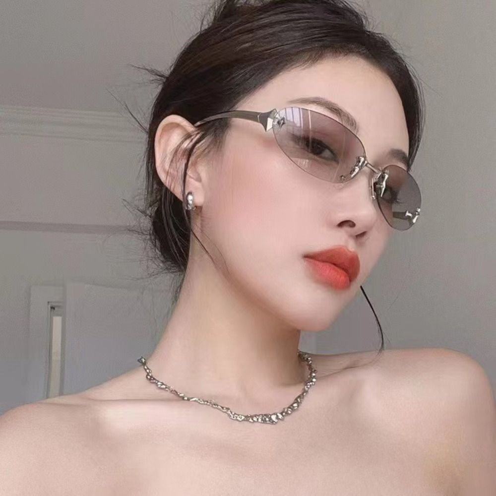 Y2K Style Frameless Sunglasses - Vintage Fashion Y2K incelemesi ve fiyatı
