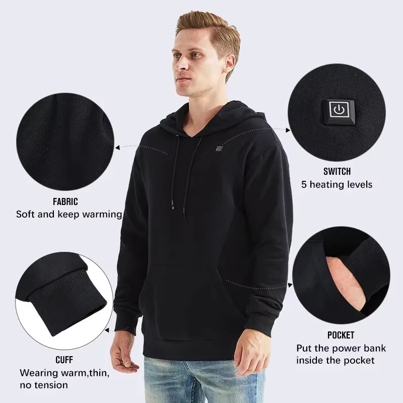 Women USB Heating Hoodies Men  - Vintage Fashion Jacket incelemesi ve fiyatı