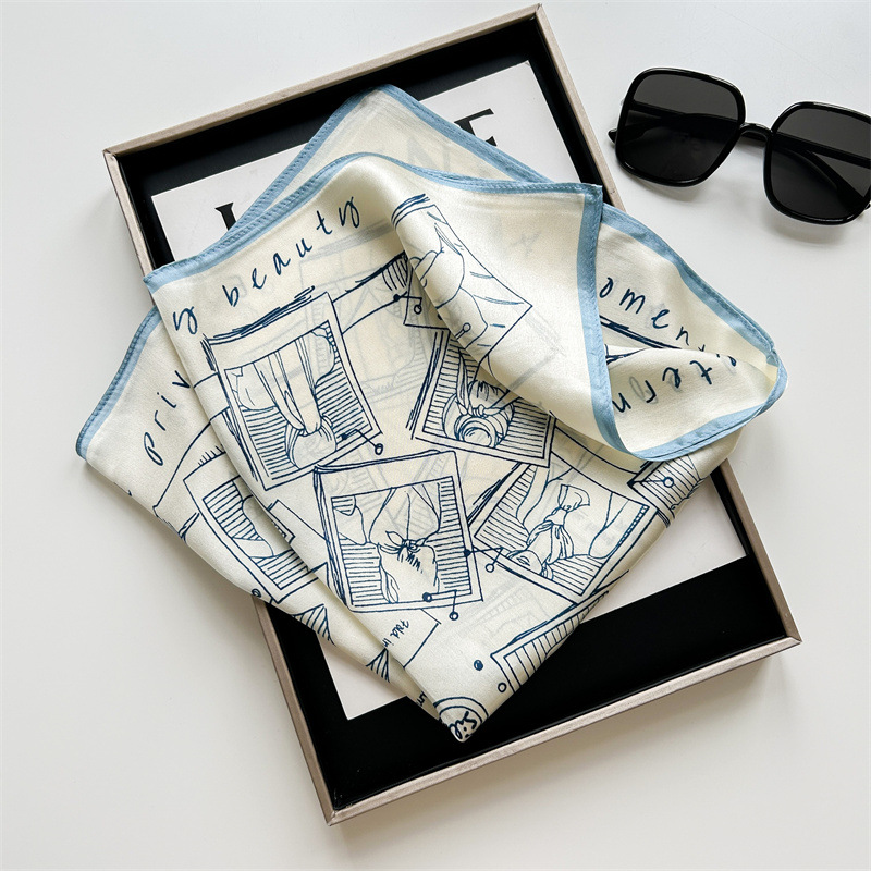 Vintage Sketch Print Satin Sma - Vintage Fashion Ai incelemesi ve fiyatı