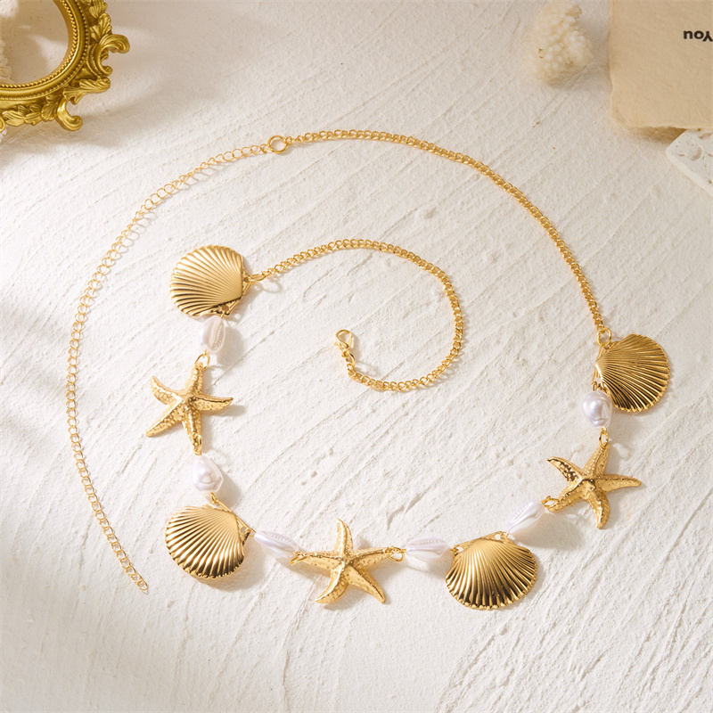 Summer Beach Star Shell Waist  - Vintage Fashion Ai incelemesi ve fiyatı