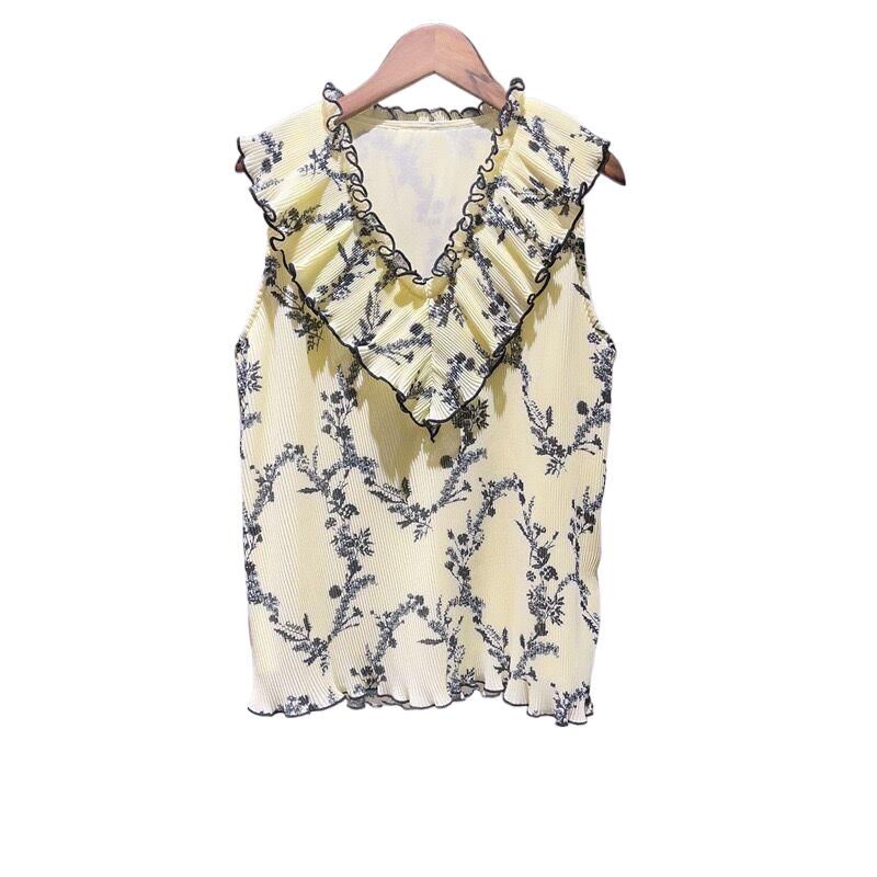 Summer Fresh Floral V-neck Ves - Printed Floral Shirt incelemesi ve fiyatı