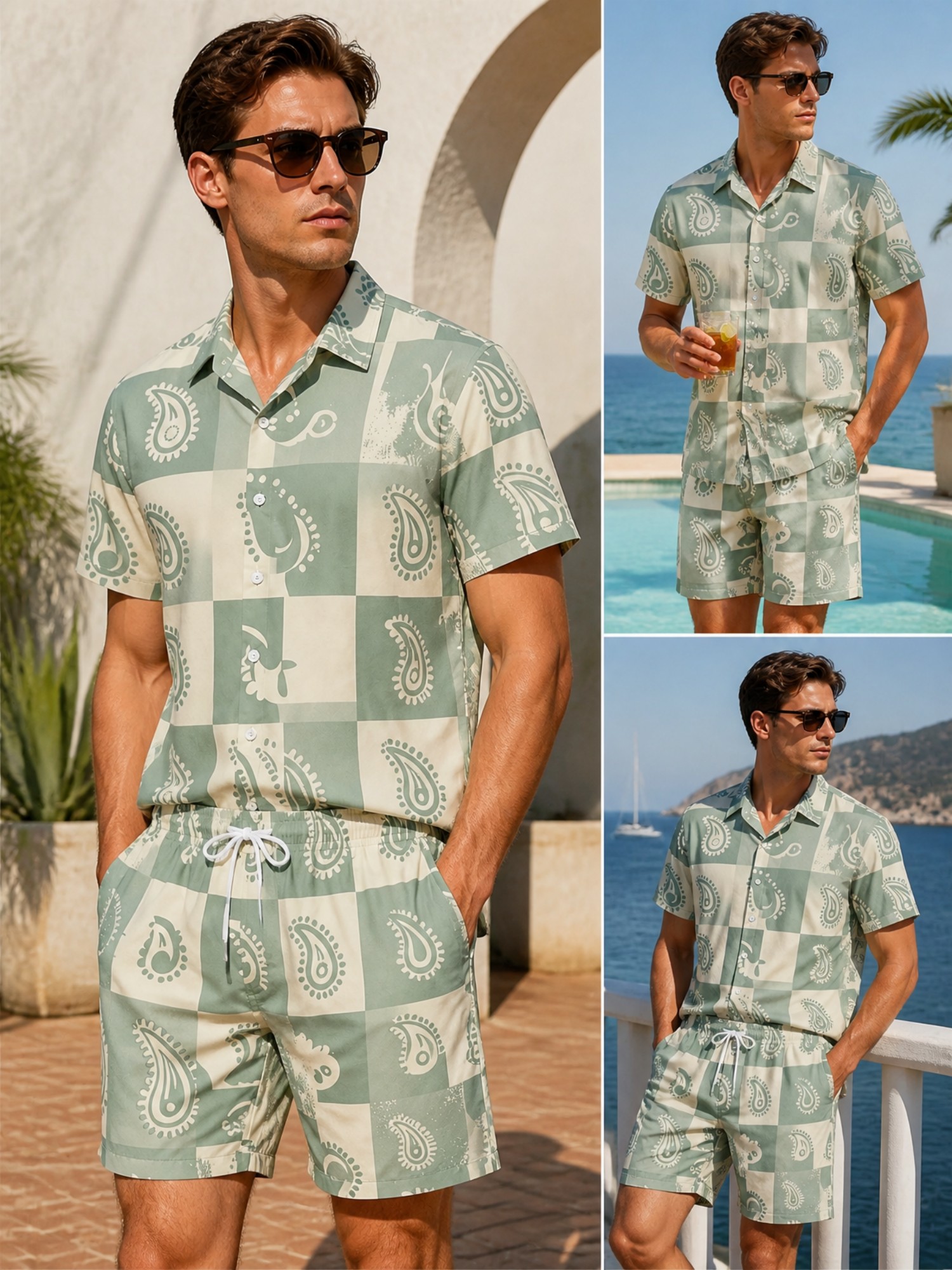 Mens Floral Short Sleeve Shirt - Printed Floral Shirt incelemesi ve fiyatı