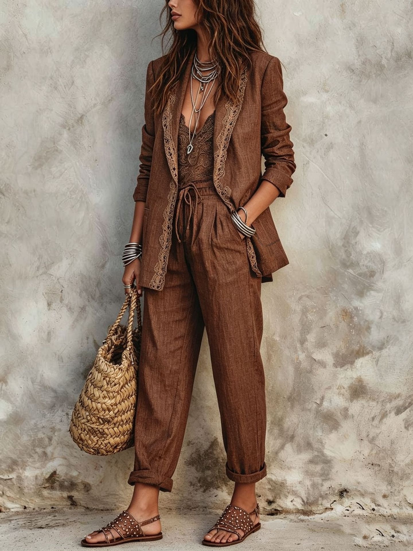 Casual Blazer Two Piece Set Wo - Vintage Fashion Jacket incelemesi ve fiyatı