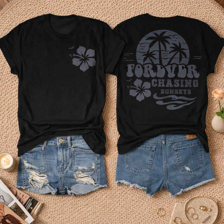 Black Cotton T-Shirt With Hawa - Printed Floral Shirt incelemesi ve fiyatı
