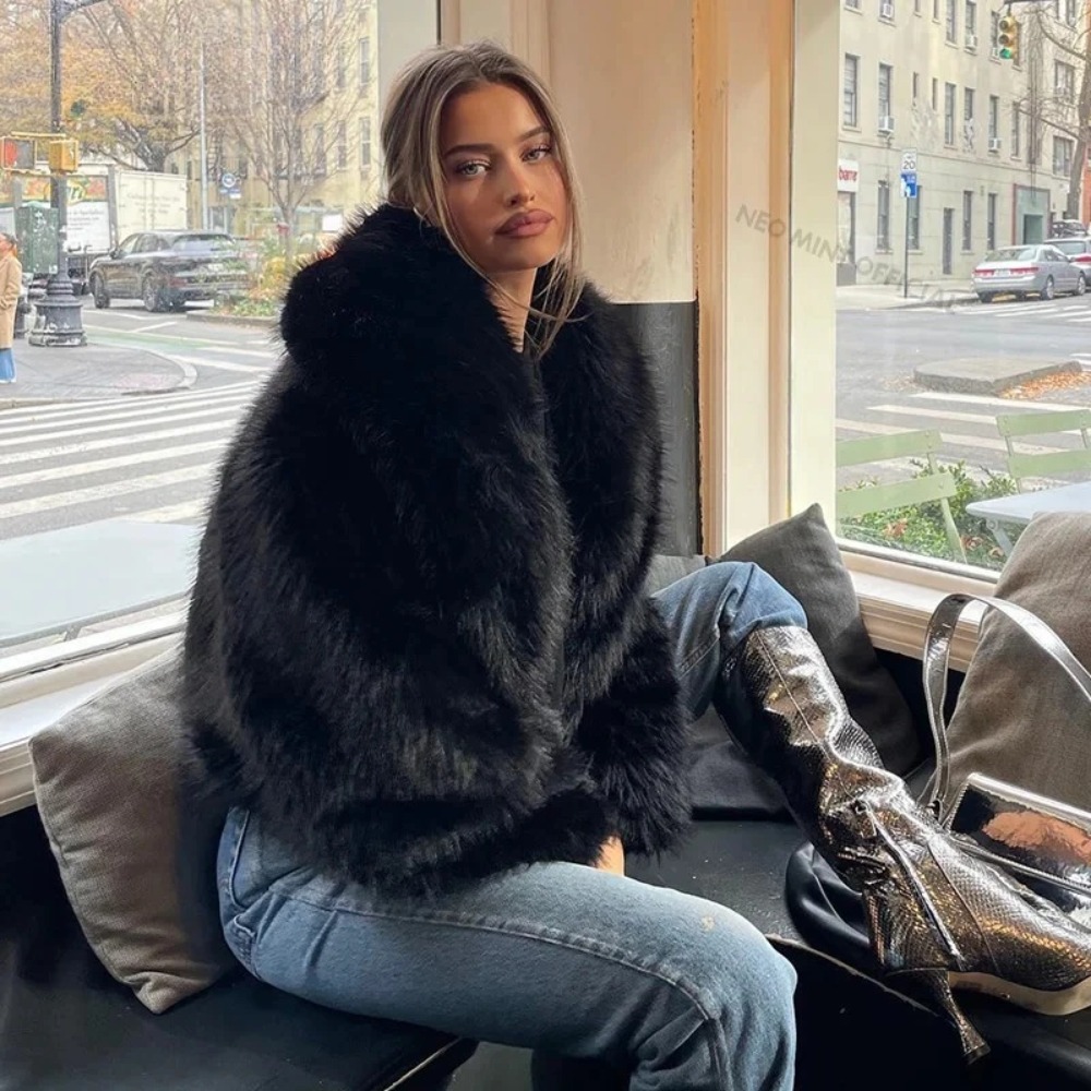Faux Fur Coat Fashion Shawl Co - Vintage Fashion Store incelemesi ve fiyatı