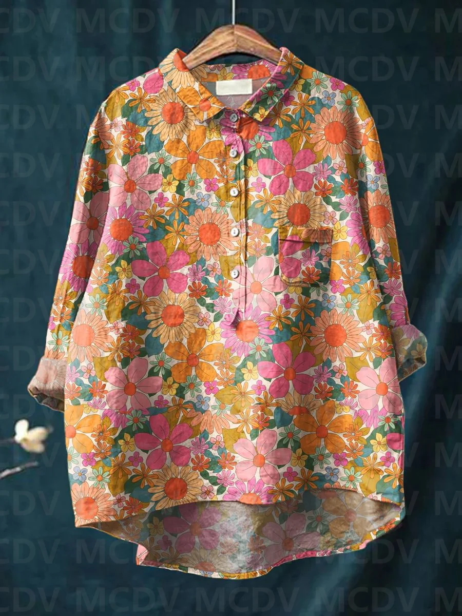 Women's Vintage Ethnic Floral  - Printed Floral Shirt incelemesi ve fiyatı