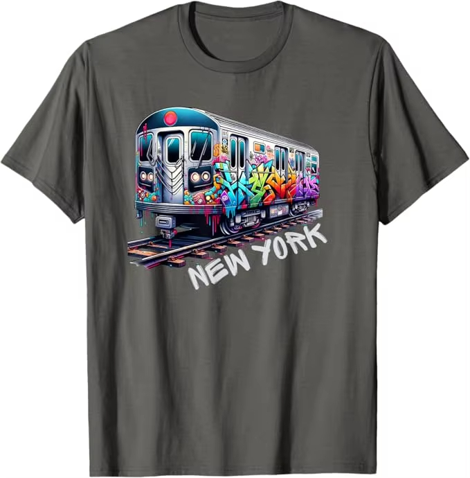 New York Train Graffiti Style  - Vintage Fashion Nyc incelemesi ve fiyatı